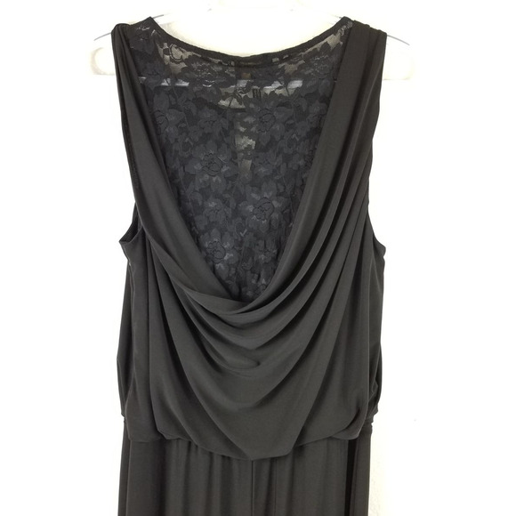Laundry by Shelli Segal Lace Back Womens Black Business Vacation Jumpsuit 10 - Picture 3 of 6
